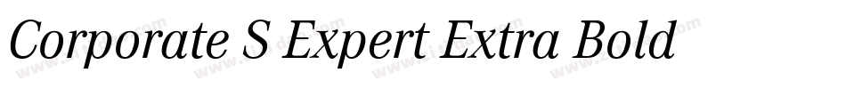 Corporate S Expert Extra Bold Italic OsF字体转换